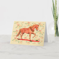 Cheval de Noël Cheval Châtaigne Cabriole Cloches D