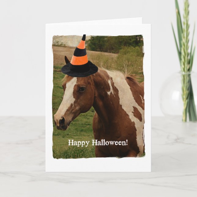 Carte Cheval de peinture Halloween (Devant)
