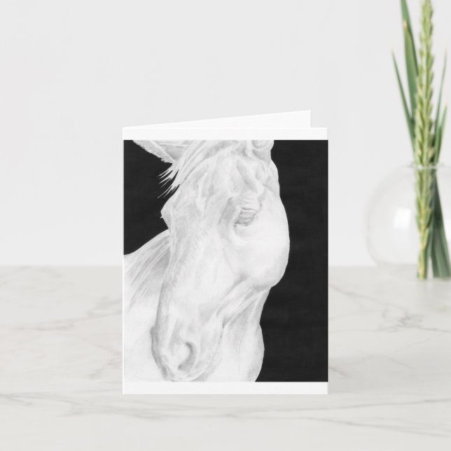 Carte Cheval Dessinée À La Main (Devant)