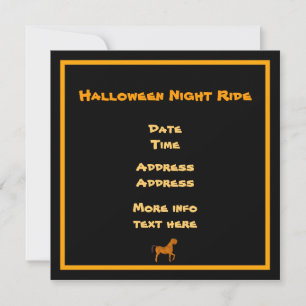 Carte Cheval d'Halloween