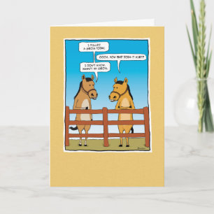 Carte Cheval Drôle Avec Groin Pullé Anniversaire