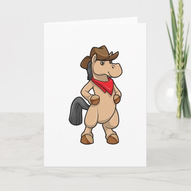 Carte Cheval en cow-boy (Devant)