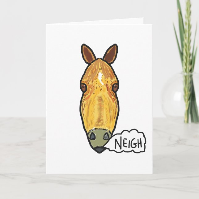 Carte Cheval Face Neigh (Devant)