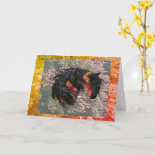 Carte Cheval friésien Automne