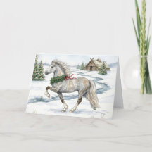 Cheval islandais festif dans un paysage hivernal
