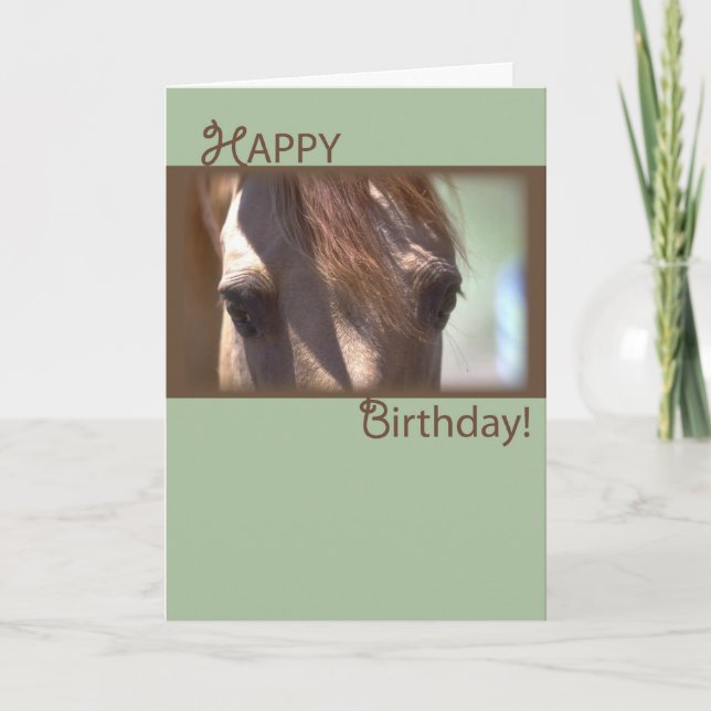 Carte Cheval, Joyeux anniversaire (Devant)