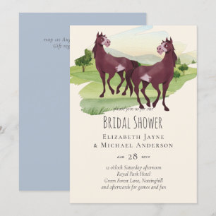 Carte Cheval Pays Thématique Western Rustic Mariage