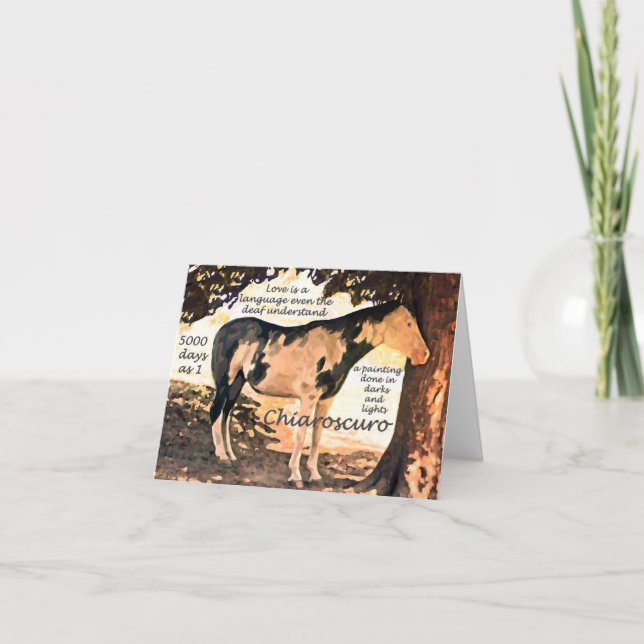 Carte Cheval Sourd Pinto Chiaro (Devant)