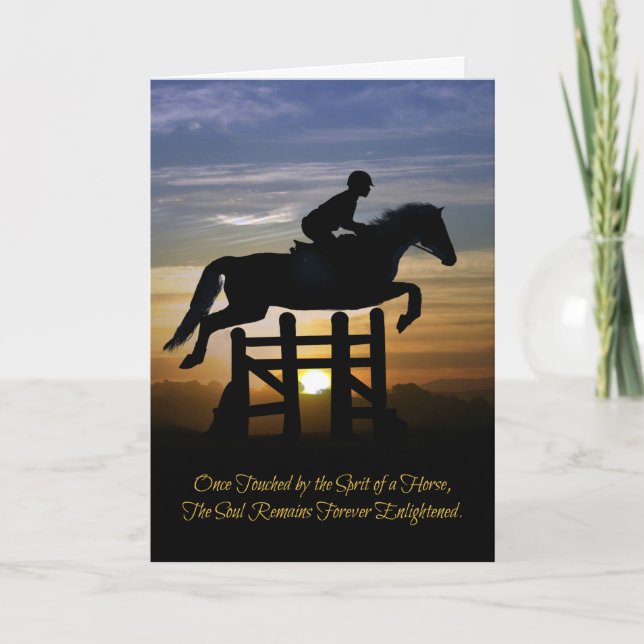 Carte Cheval Sympathy Hunter Jumper Show Cheval (Devant)