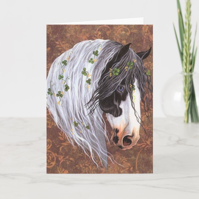 Carte Cheval Tsigane shamrock (Devant)