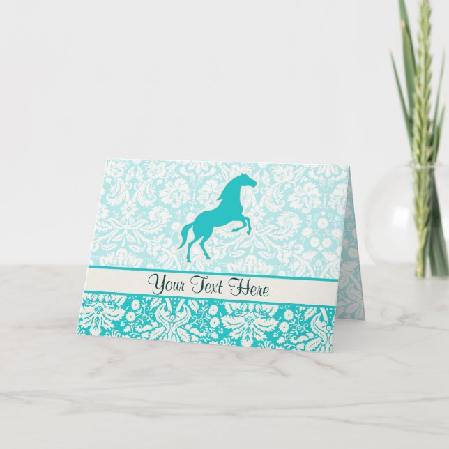 Carte Cheval turquoise (Devant)