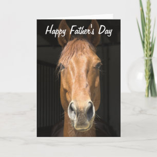 Carte Cheval Visage photo Bonne Fête des pères