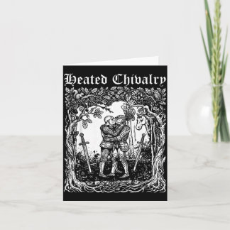 Carte Chevalerie Chauffée Rétro Chevaliers Médiévaux S'e