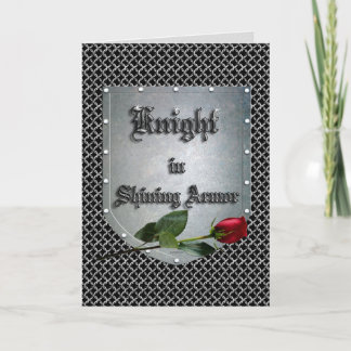 Carte Chevalier en brillant Rose du bouclier d'armement