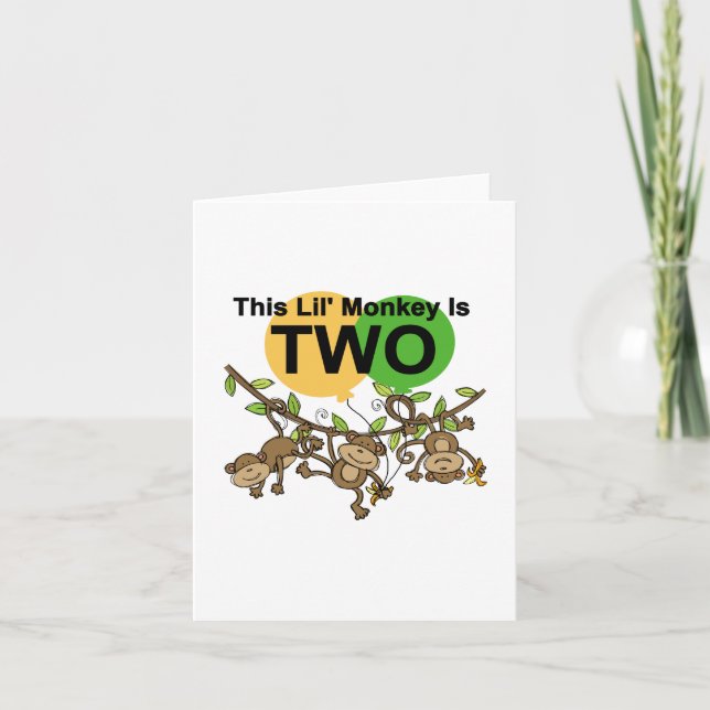 Carte Chevaliers et Dons de 2e anniversaire Swing Monkey (Devant)