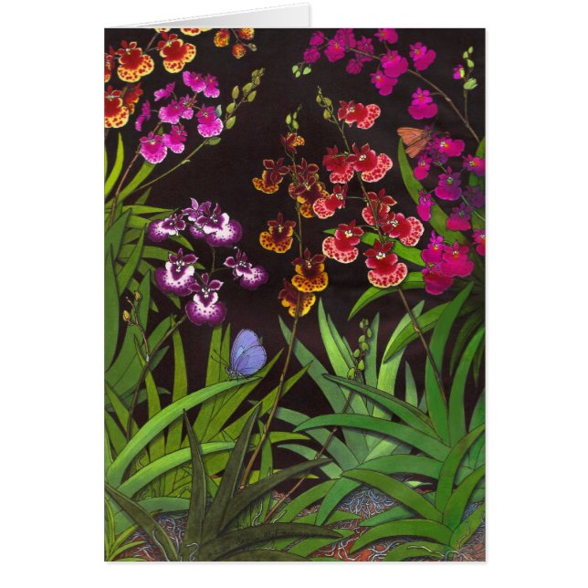 Carte chevauchante d'orchidées d'Oncidium Tolumnia (Devant)