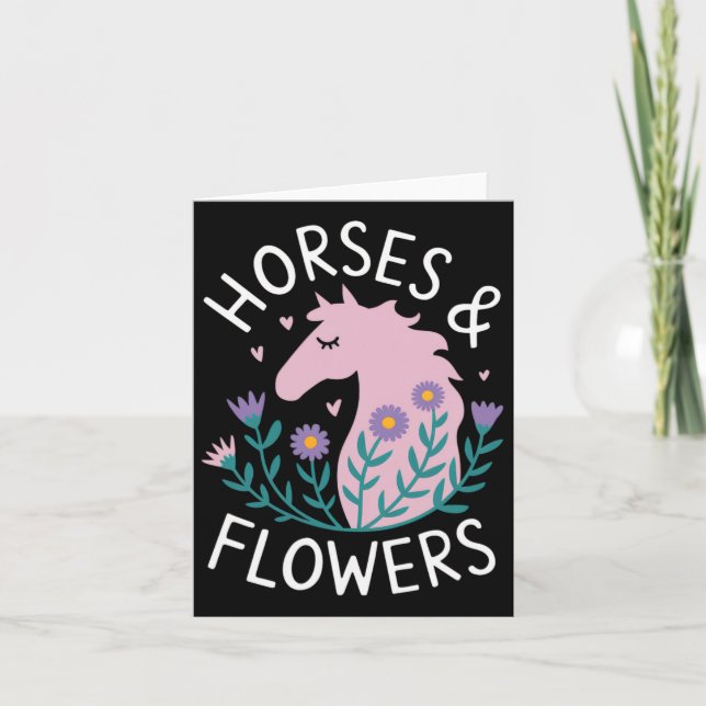 Carte Chevaux & amp ; Fleurs - Cheval Ados Chevaux Amate (Devant)