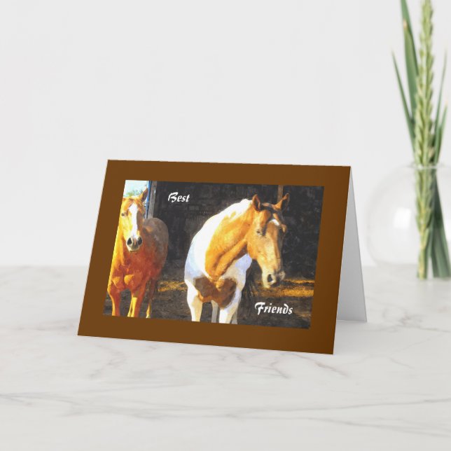 Carte Chevaux En Paddock, Anniversaire (Devant)