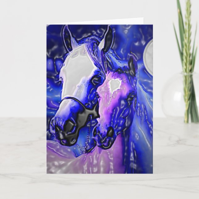 Carte Chevaux et nuit (Devant)