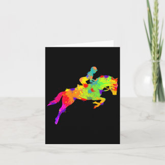 Carte Chevaux Filles Rider équitation Femmes