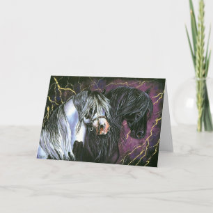 Carte Chevaux gitans et frisons