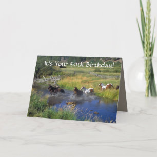 Carte Chevaux sauvages 50e anniversaire