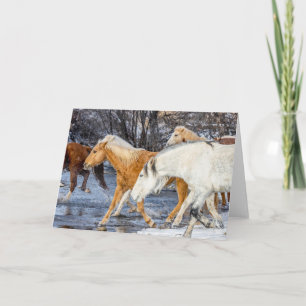 Carte Chevaux traversant le ruisseau