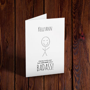 Carte Cheveux après Chemo Funny Card