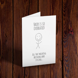 Carte Cheveux après Chemo Funny Card