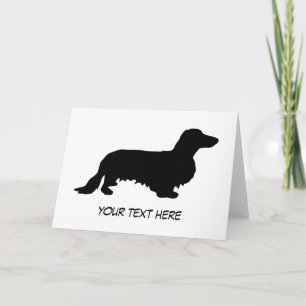 Carte Cheveux longs Dachshund - Silhouette 1