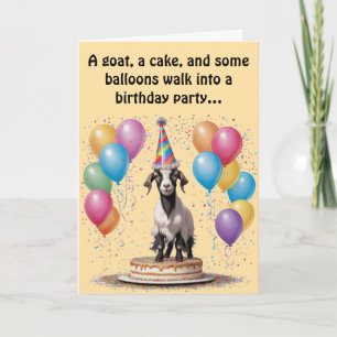 Carte Chèvre Anniversaire Surprise - Amusant & Sorcier