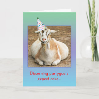 Carte Chèvre grasse amusante dans le Casquette de fête A