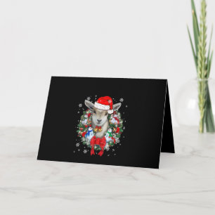 Carte Chèvre Noël Ornament Décoration Cadeau Noël Cadeau