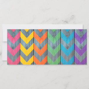 Carte Chevron Motif On Wood Texture par Shirley Taylor