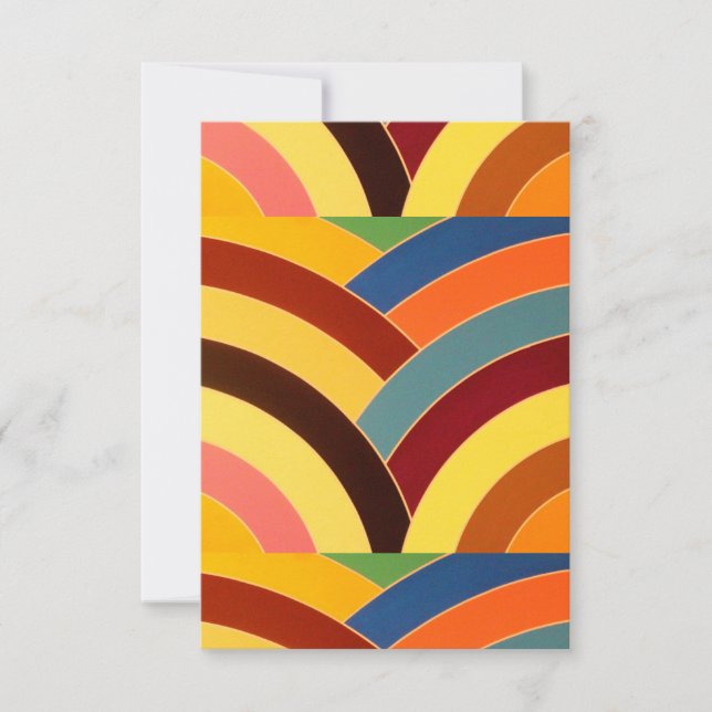Carte chevrons courbes contemporains (Devant)