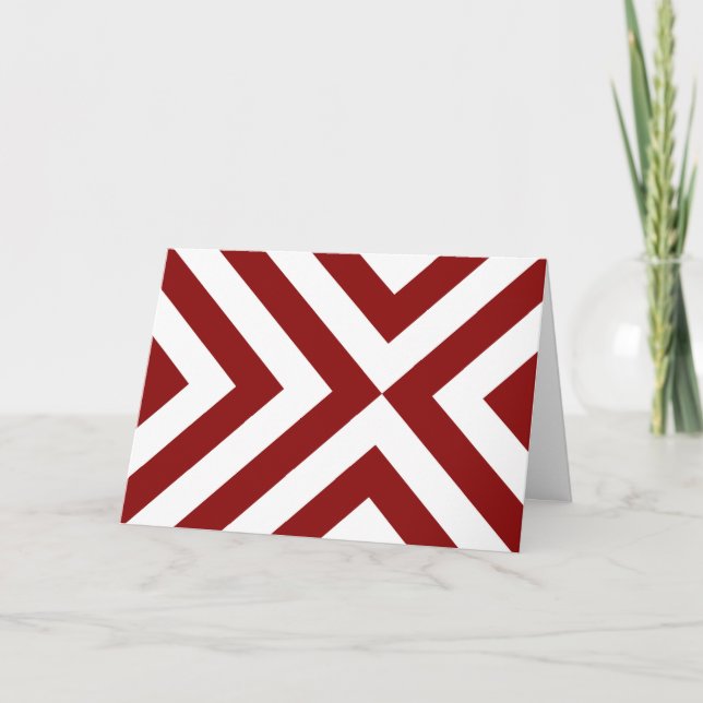Carte Chevrons rouges et blancs (Devant)