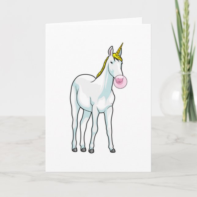 Carte Chewing-gum licorne (Devant)
