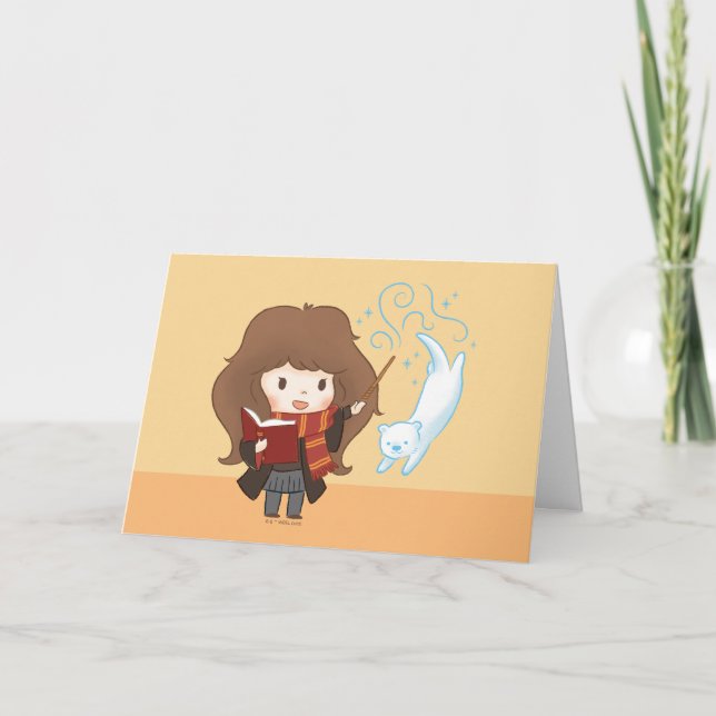 Carte Chibi Hermione Granger Patronus (Devant)