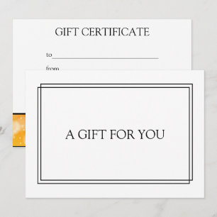 Carte Chic Blush Navy Black Cadeau Certificat cadeau