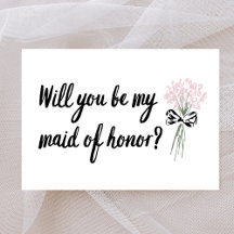 Chic Bouquet Serez-vous ma servante d'honneur Prop