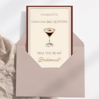 Chic Espresso Martini Theme Bridesmaid Proposition