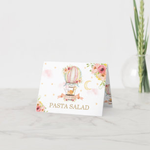 Carte Chic Floral Hot Air Balloon Animaux Alimenta