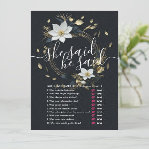 Carte Chic Gold Floral Wreath Mariage Fête des mariées J
