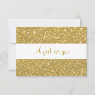 Carte Chic Gold Parties scintillant Certificat cadeau