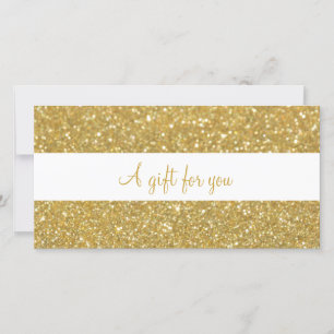 Carte Chic Gold Parties scintillant Certificat cadeau