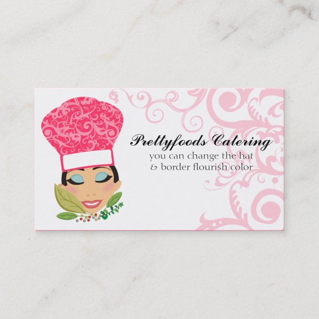 Carte chic hispanique italienne de chef de femme (Devant)