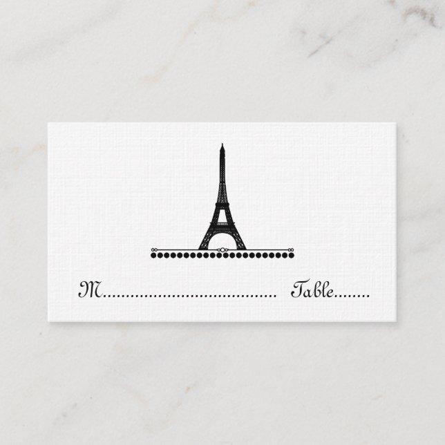 Carte Chic Parisienne, Noir (Devant)