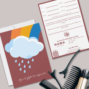 Carte Chic QR Code Services Note Avril Certificat Cadeau