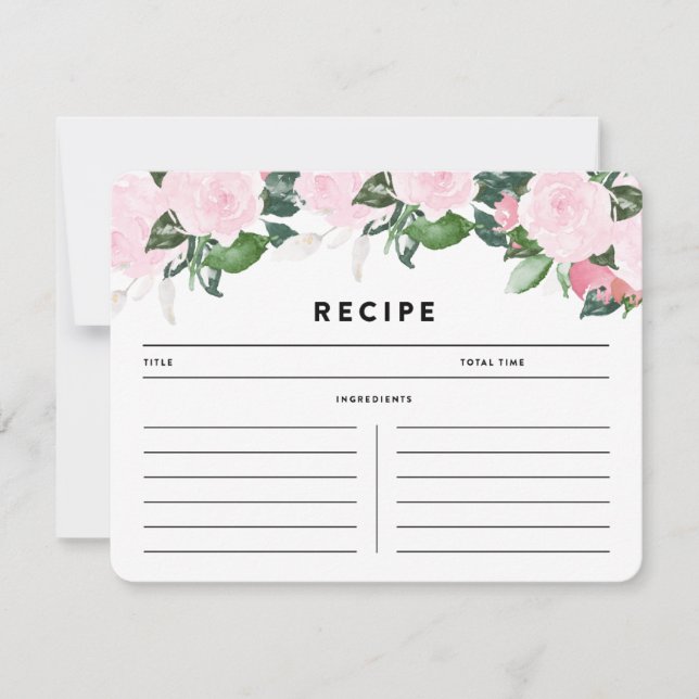 Carte Chic romance | Recette (Devant)