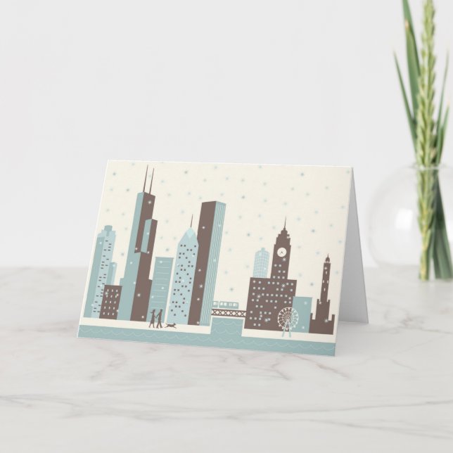 Carte Chicago en hiver (Devant)
